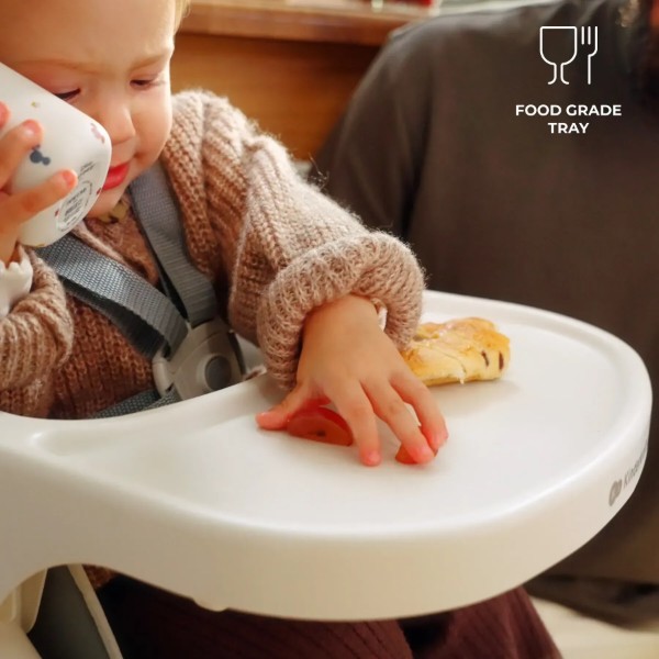 Фото - Стільчик для годування класичний Kinderkraft Dinnly Beige (KHDINN00BEG0000)
